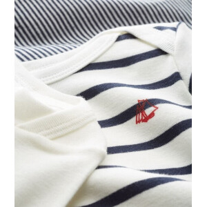 Petit Bateau Langarmbody Bio 3er Set Maritim