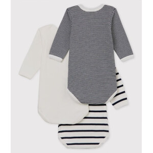 Petit Bateau Langarmbody Bio 3er Set Maritim