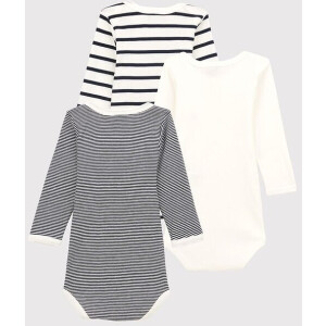 Petit Bateau Langarmbody Bio 3er Set Maritim