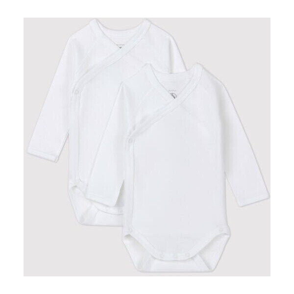 Petit Bateau Wickelbody Langarm Bio 2er Set