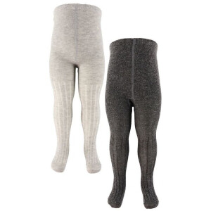 Minymo Strumpfhose Rib mit Wolle 2er Set
