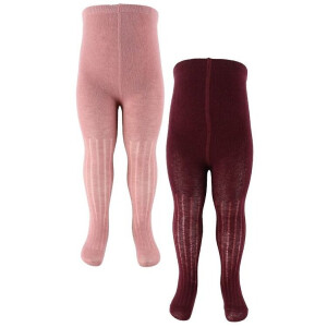 Minymo Strumpfhose Rib mit Wolle 2er Set