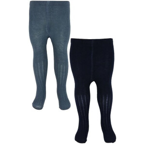 Minymo Strumpfhose Rib mit Wolle 2er Set