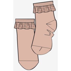 Minymo Socken mit Spitzenkante