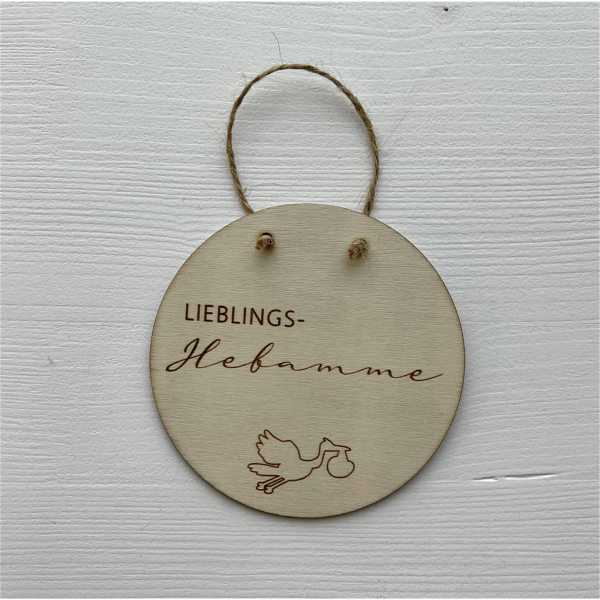 Little Pippa Schild "Lieblings-Hebamme"