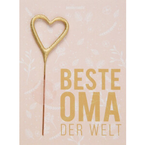 Wondercandle Minikarte mit Wunderkerze Oma/Opa