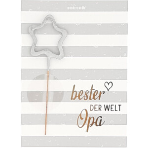 Wondercandle Minikarte mit Wunderkerze Oma/Opa