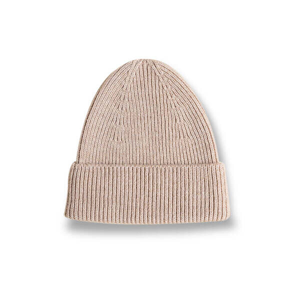 hvid Beanie Fonzie Newborn Merinowolle