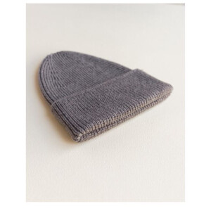 hvid Beanie Fonzie Newborn Merinowolle