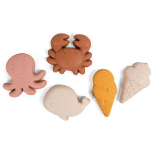 Filibabba Silikon-Sandförmchen 5er-Set