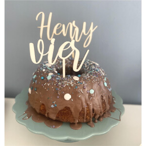 Little Pippa Caketopper Zahl ausgeschrieben