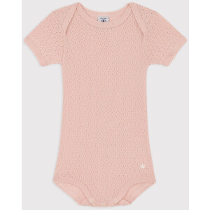 Petit Bateau Kurzarmbody Ajour-Strick Biobaumwolle