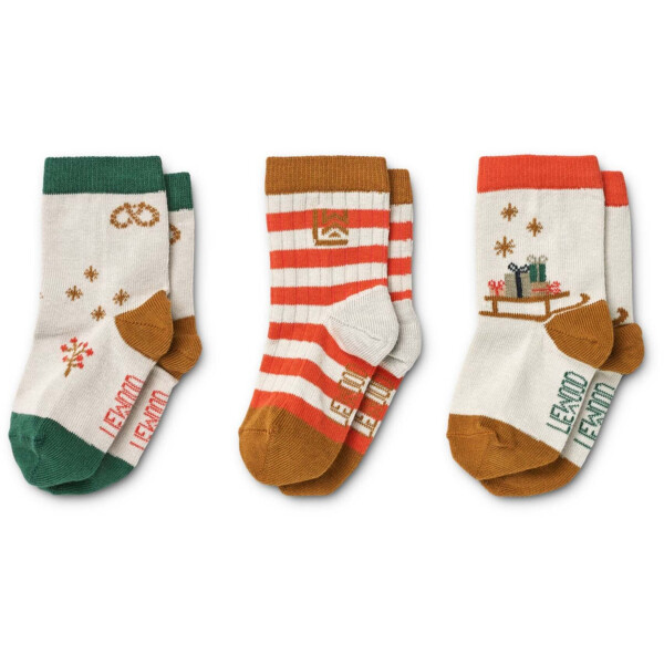 Liewood Silas Baumwollsocken 3er Pack Holiday