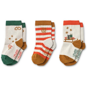 Liewood Silas Baumwollsocken 3er Pack Holiday