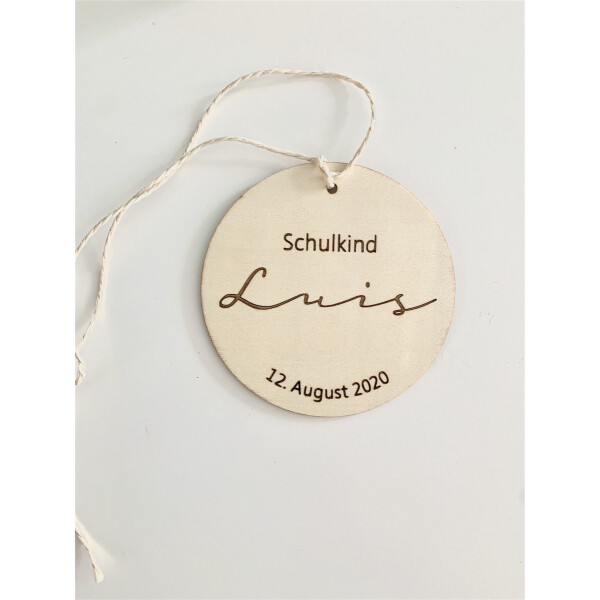 Little Pippa Schultütenanhänger Schulkind mit Name und Datum