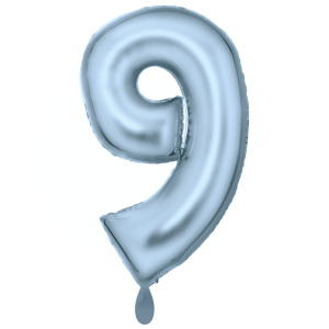 Amscan Zahlen-Ballon Silk Lustre Blue