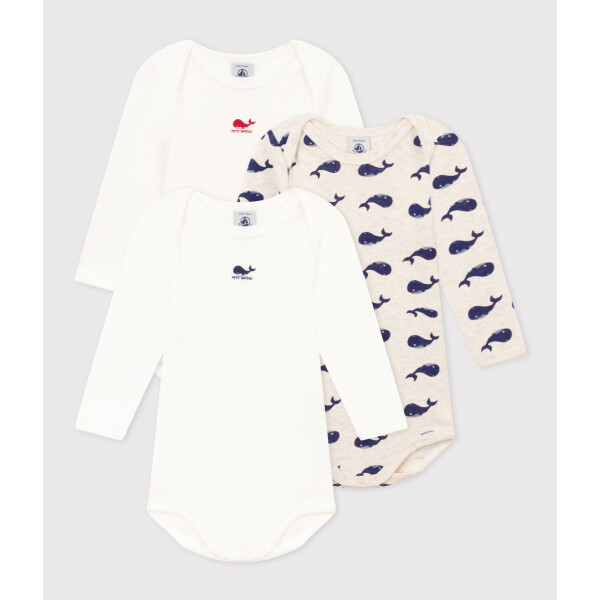 Petit Bateau Langarmbody 3er Set Wal Bio