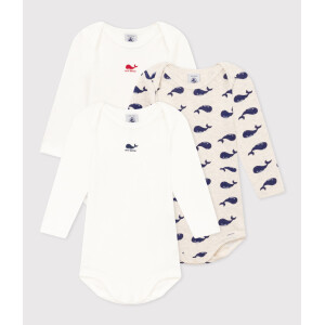 Petit Bateau Langarmbody 3er Set Wal Bio
