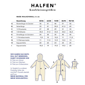 Halfen Wollwalk-Overall mit Reißverschluss