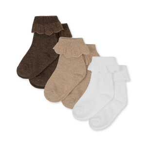 Konges Sløjd 3er Set Socken Rüschen
