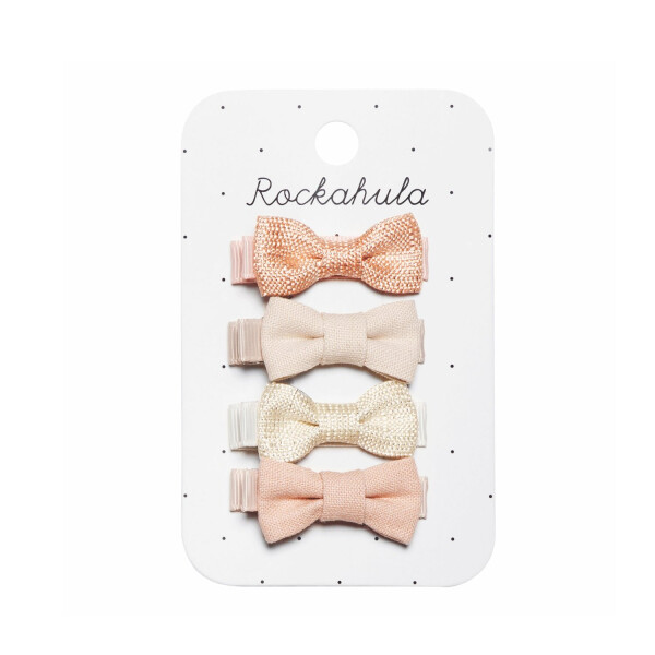 Rockahula Haarspangen 4 Stück Floral Linen Mini Bow