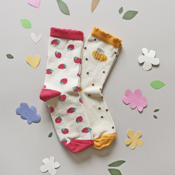 Rockahula Socken Strawberry Bee 2er Set