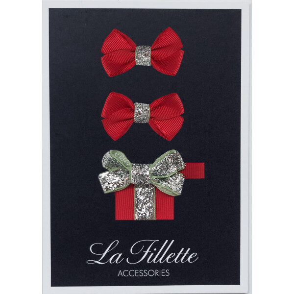 La Fillette Haarspangenset Cadeau Silber