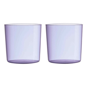 Design Letters Farbiges Eco Trinkglas 2er Set