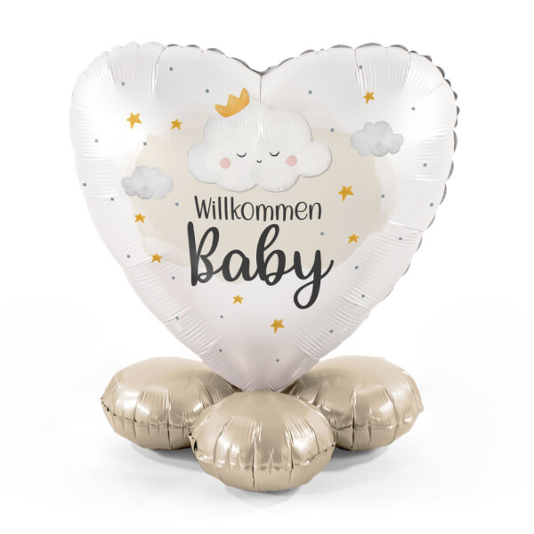 Premioloon Standballon "Willkommen Baby"