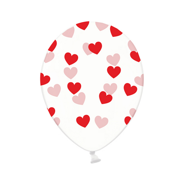 PartyDeco Ballons 6 Stk Heart
