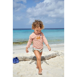 Lässig UV-Shirt Recycelt Langarm Kamel