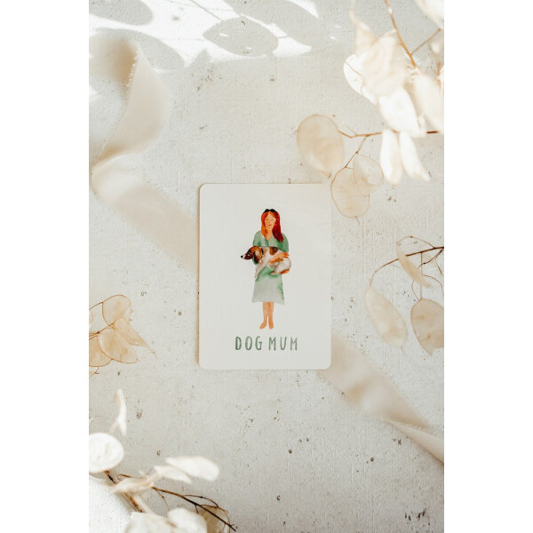 Linda Mundo Postkarte "Dog Mum" mit Umschlag