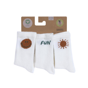 Lässig Tennissocken Kinder 3er-Set - Little Gang Fun