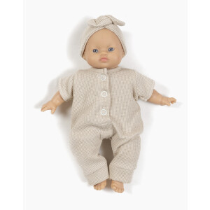 Minikane Overall mit Haarband Lili Waffel für Babypuppen 28cm