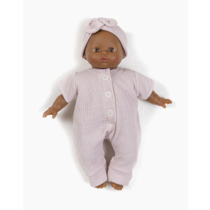 Minikane Overall mit Haarband Lili Waffel für Babypuppen 28cm