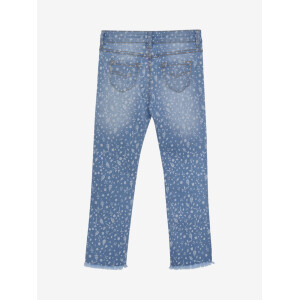 Minymo Denim Jeans mit Blümchen