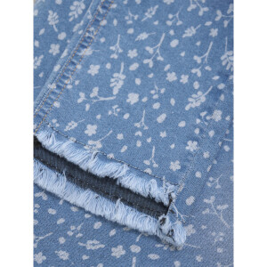 Minymo Denim Jeans mit Blümchen