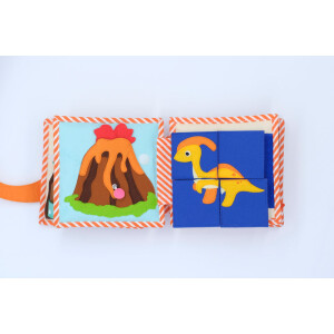 Jolly Designs Dino Freunde - 6 Seiten Mini Quiet Book
