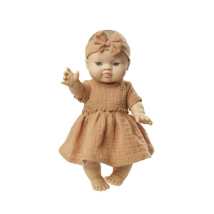 Heless Puppenkleid mit Rüschen und Haarband für 28-34cm Puppen