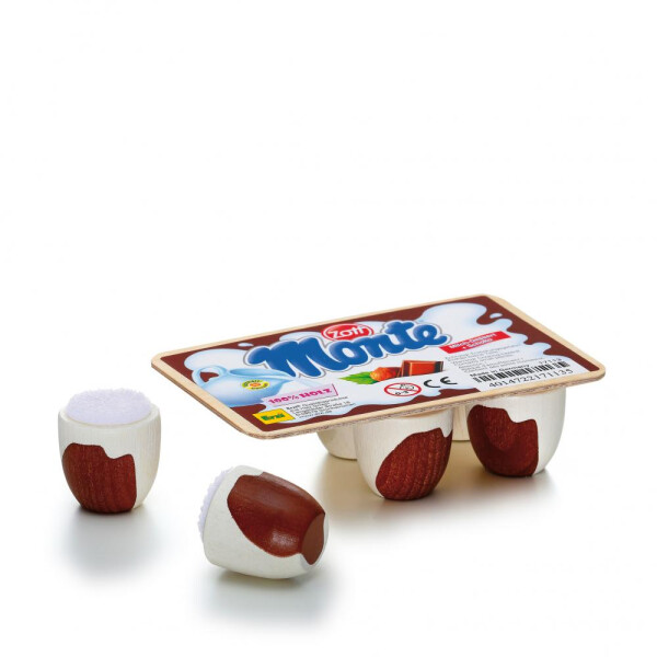 Erzi Schoko-Milch-Dessert Monte von Zott aus Holz