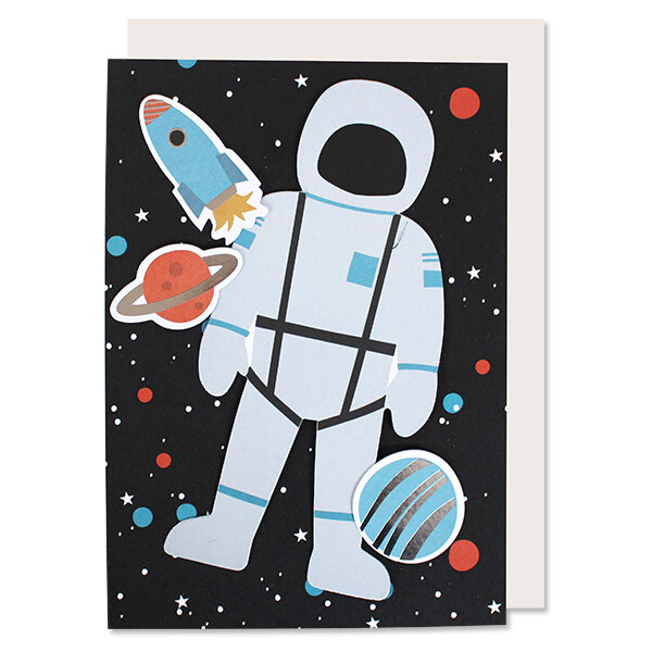 Ava & Yves Glückwunschkarte A5  mit Umschlag Space