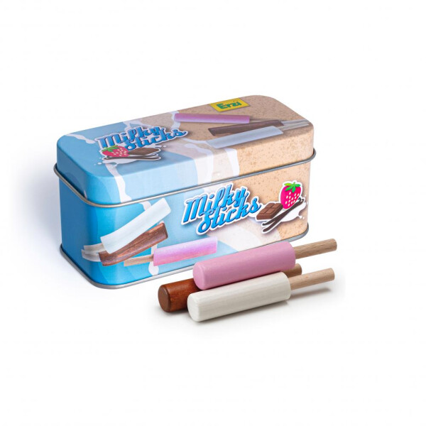 Erzi Eis Milky Sticks aus Holz in der Dose