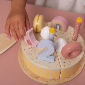 Little Dutch Geburtstagskuchen aus Holz Pink