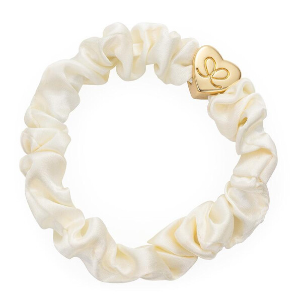 By Eloise Haargummi Gold Heart Scrunchie