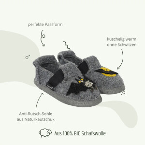 Nanga Hausschuhe Bio-Wolle Bat