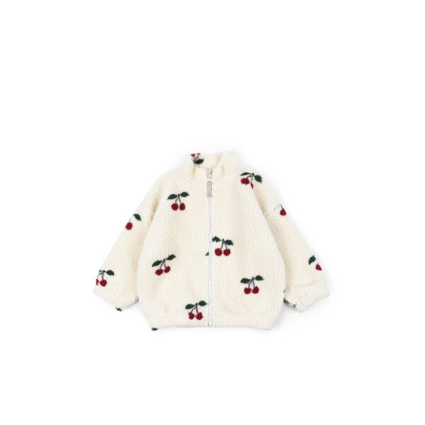 Konges Slojd Teddy-Fleecejacke Cherries Jody recycelt