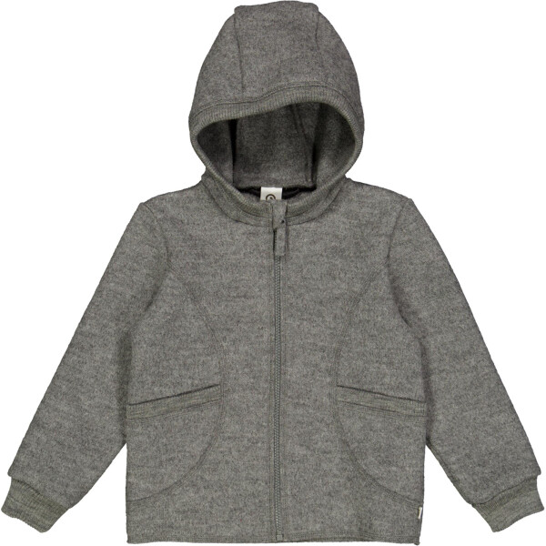 Müsli by green Cotton Wollwalk-Jacke mit Kapuze und Reißverschluss