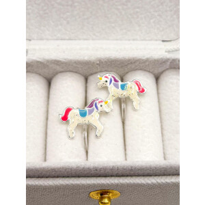 AuMiClipz Ohrclips Buntes Einhorn