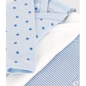 Petit Bateau Wickelbody Langarm Sternchen 3er Set Biobaumwolle