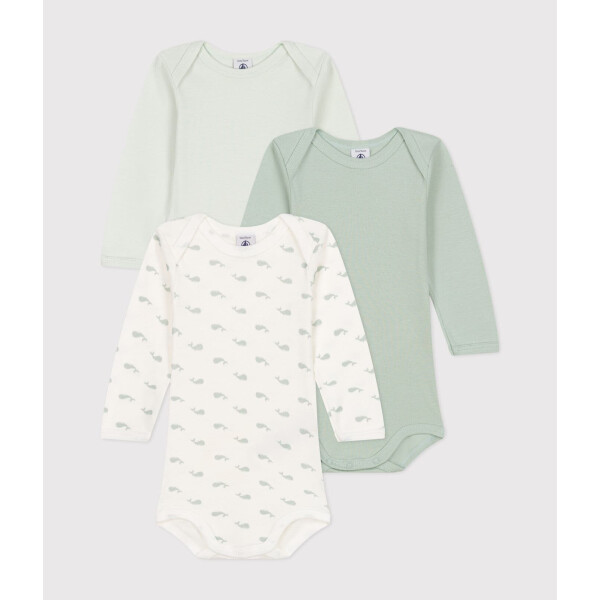 Petit Bateau Langarmbody 3er Set Wal Bio
